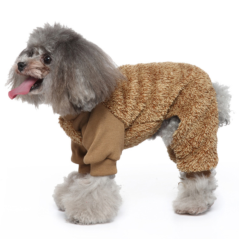 Zachte Fleece Hond Jumpsuit Winter Kleding Warme Pyjama Voor Kleine Puppy Jas Pet Outfit Hond Coltrui Kleding Yorkie Shih tzu