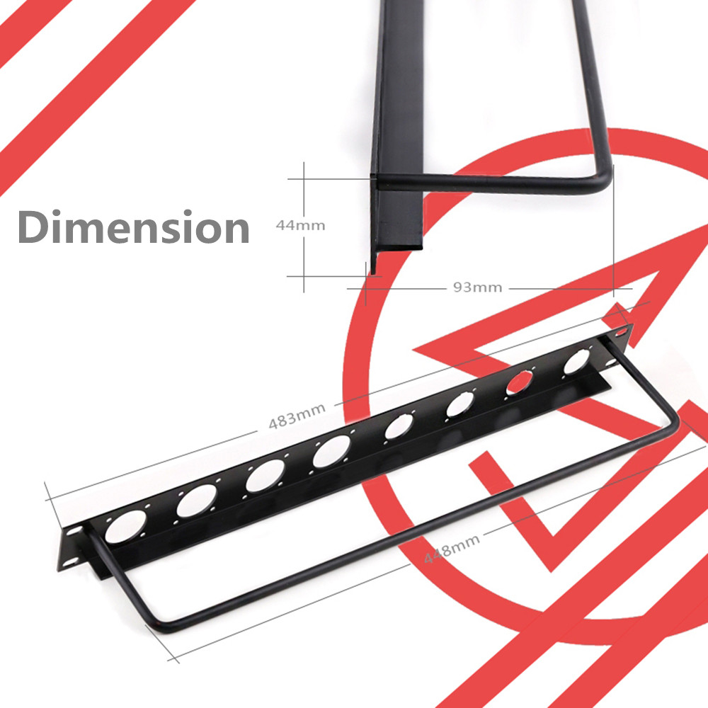 Panel de conexión de estante DIY 1U 4 8 12 16 vías 1U 2U 24 vías XLR USB tipo C SDI 6,35 Combo ST-8mp Cat6