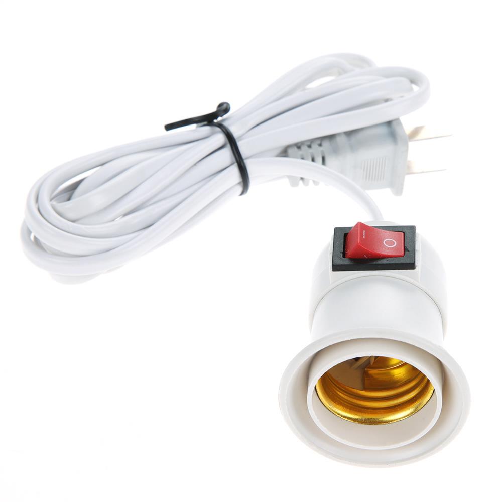 E27 Lamphouder Licht Houder Lamphouder Met Schakelaar Decoratie Kabel Cord Plug Wit Moderne Thuis Universele