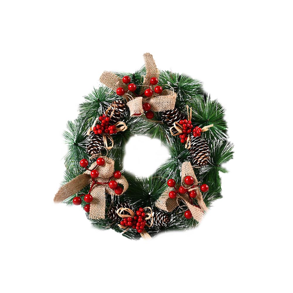 Beautiful Hanging Christmas Wreath Garland Ball Cone Xmas Ornaments Window Door Decoration Year 40a: A