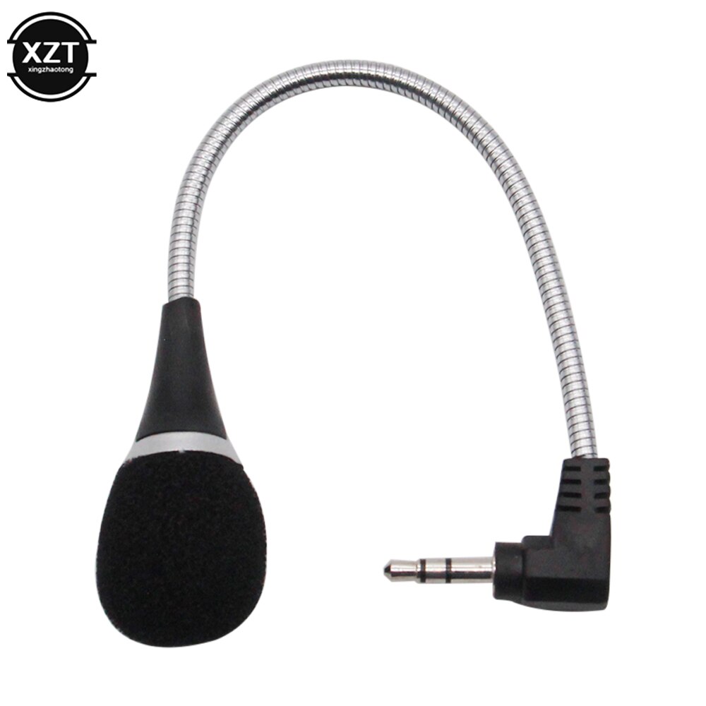 Mini professionals 3.5mm- jack clip-on reversmicrofoon, flexibele bedrade microfoon, omnidirectioneel voor skype, pc, laptop, notebook, luidspreker