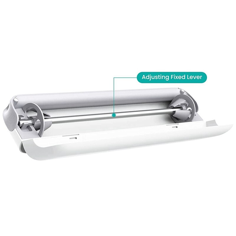 Refillable Plastic Wrap Dispenser, Cling Wrap Dispenser With Slide Cutter, Reusable Food Wrap Dispenser, Foil And Cling