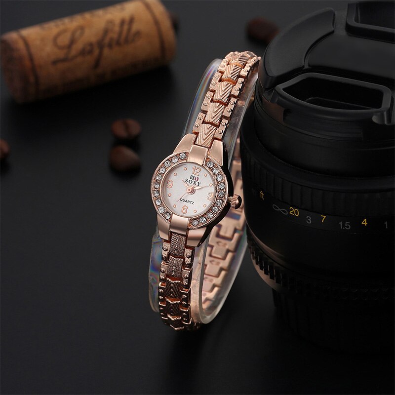 Luxe Rose Goud vrouwen Horloges Mode Armband Horloge Vrouwen Strass Horloges Dames Horloge Klok reloj mujer