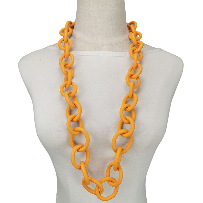 Collar gótico de goma hecho a mano, joyería geométrica de lujo de , collares con colgante redondo para mujer, cadena Multicolor para boda