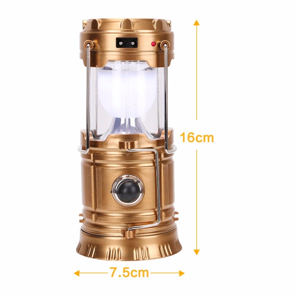 Collapsible Solar Portable Camping Lantern Rechargeable Tent Lamp Handy Light for Hiking Emergencies Lighting EU/US