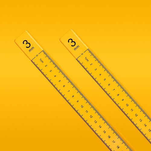 2Pcs Acrylic Balance Ruler with Scale Biscuit Cake Roll Tool Fontaine Frosting Biscuit Thickness Ruler Baking Tools: 2p 3mm