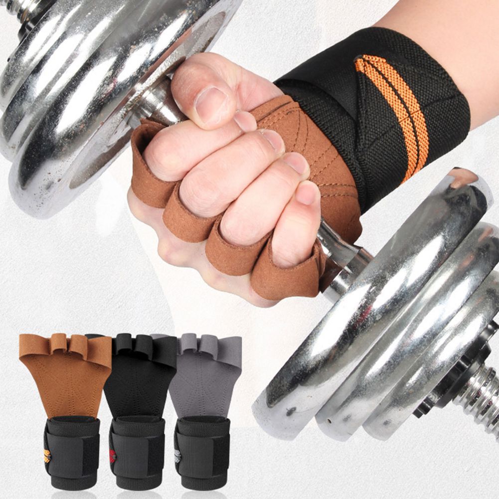 1 Pairs Gewichtheffen Training Handschoenen Voor Mannen Vrouwen Fitness Sport Body Building Gymnastiek Gym Hand Pols Palm Protector Handschoenen