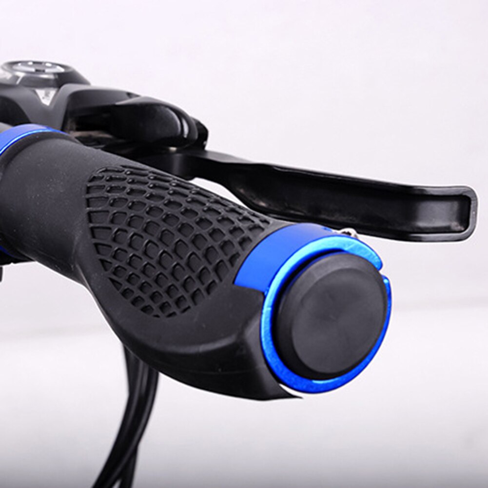 Bike Handlebar Grips Non-Slip Ergonomic Double Lock-on Bike Grips for MTB, BMX with Bar End Caps