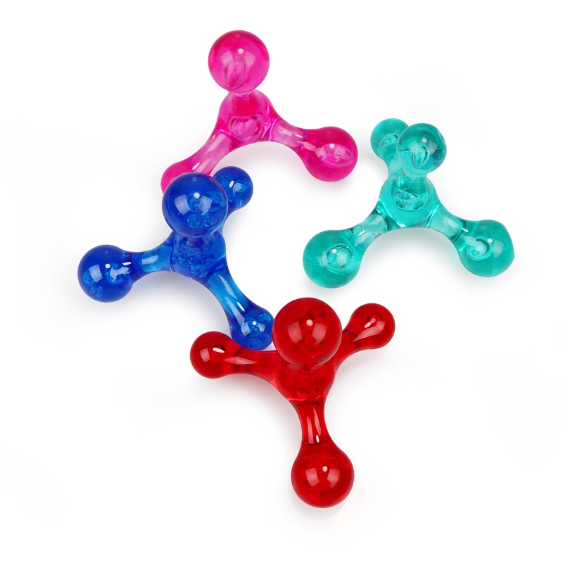 Mini masajeador corporal Manual, cuatro bolas de equilibrio, masajeador portátil de viaje, punto de gatillo, relajación del brazo y la espalda, elimina los edemas, salud