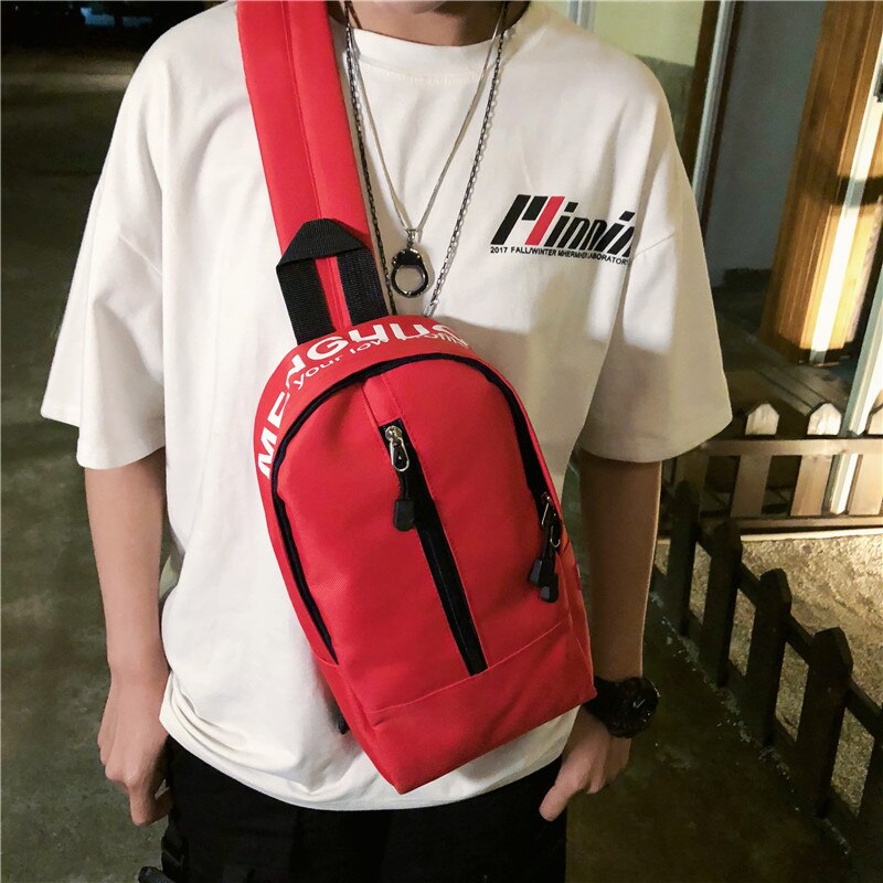 Fanny brysttaske håndtaske koreansk stil unise talje bæltetaske preppy stil hip-hop bum bag rejse daglige enkelt skuldertasker