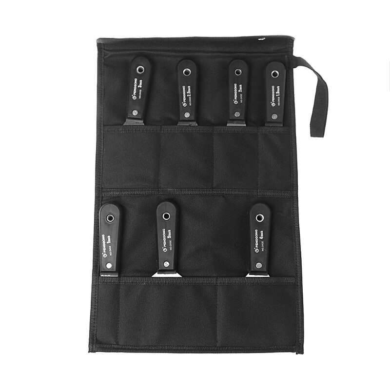 7 Stuks Schraper Set Stopverf Mes 1 "-5" Met Tool Opbergtas Voor Vloer Muur Schrapen Bouw gereedschap