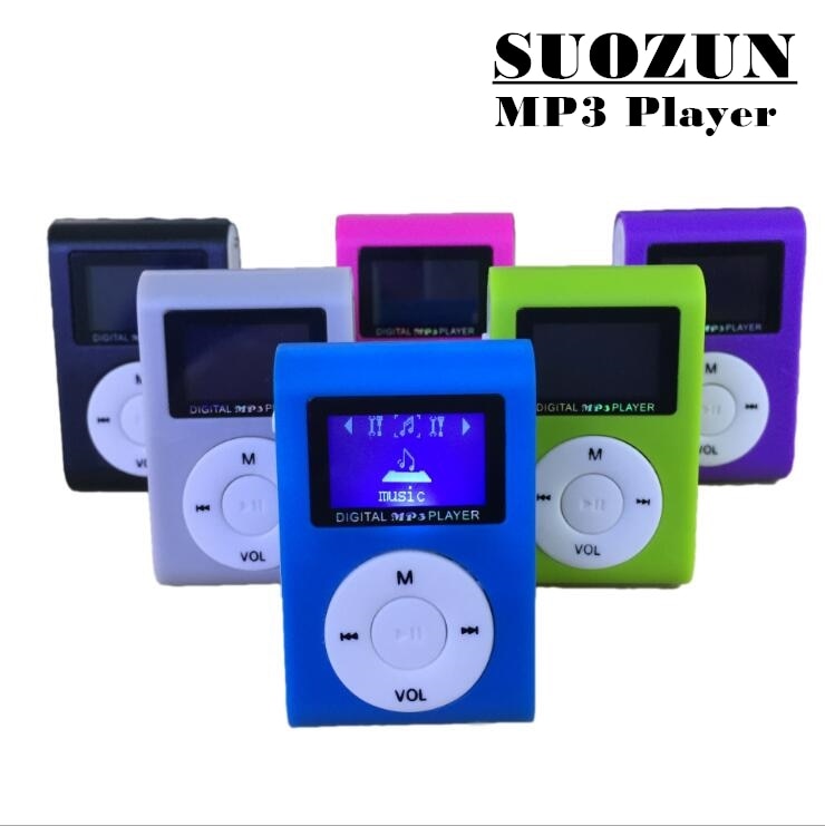 SUOZUN Draagbare MP3 Speler Mini Lcd-scherm MP3 Muziekspeler Ondersteuning 1.5GB TF Card walkman lettore mp3 usb speler
