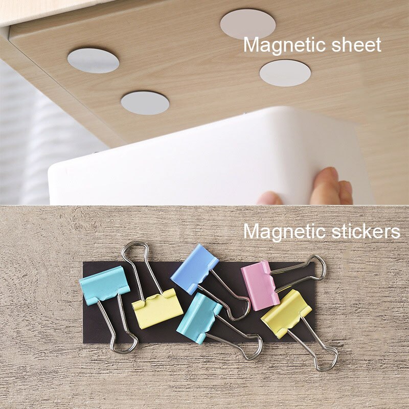 In Voorraad! Zelfklevende Magnetische Stickers Kan Worden Gesneden Adhesive Magnetische Haak Punch-Gratis Keuken Muur Magneet Patch Magnetische Haken Gereedschap