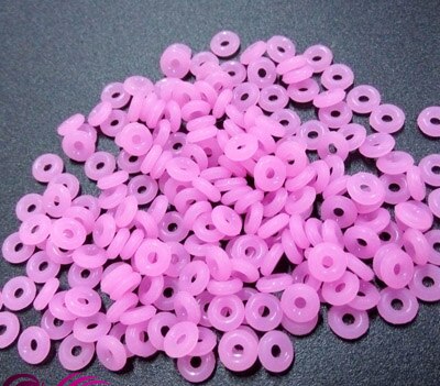 100 sztuk kolorowy wisiorek z koralikami silikonowe gumowe korki pierścienie Spacer Fit europejskie bransoletki DIY Making elastyczny 2mm otwór klip koralik: semi clear plum