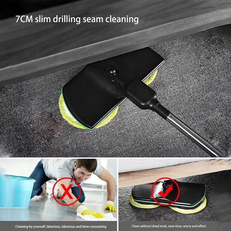 Electric Spinning Scrubber Cordless Household Cleaning Mop Rechargeable,Handheld Maid Floor Cleaner for Bathroom