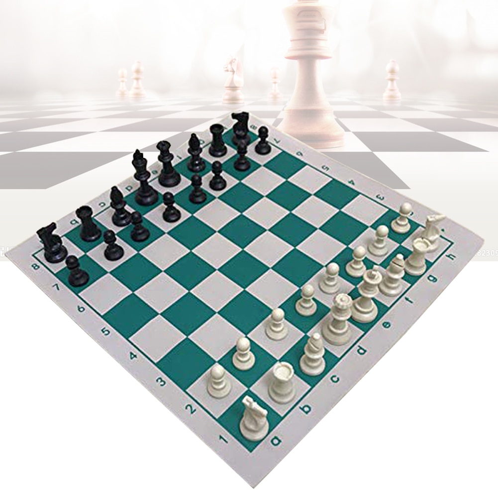 34.5 x 34.5cm/42 x 42cm pvc læder turnering pædagogisk skakbræt til børns pædagogiske spil