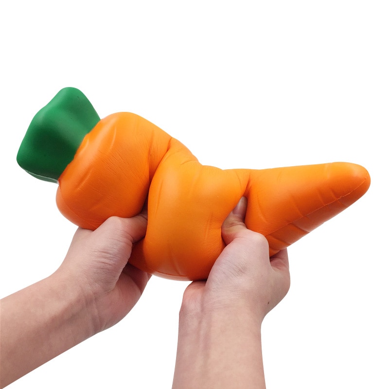33cm Giant Kawaii Carrot Squishy Jumbo Slow Rising Antistress Decorate Cake Squishies Food Squeeze Toy Figure Collection