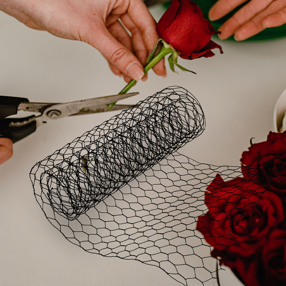 Valla de jardín, corralito de animales, arreglo de flores, hierro, alambre de pollo, red de malla, suministros florales, red para Glower