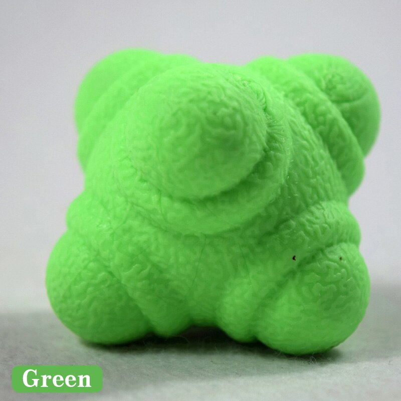 Silicagel Agile Gecoördineerd Reactie Oefening Fitness Training Bal 5.5Cm Zeshoekige Reactie Bal: green