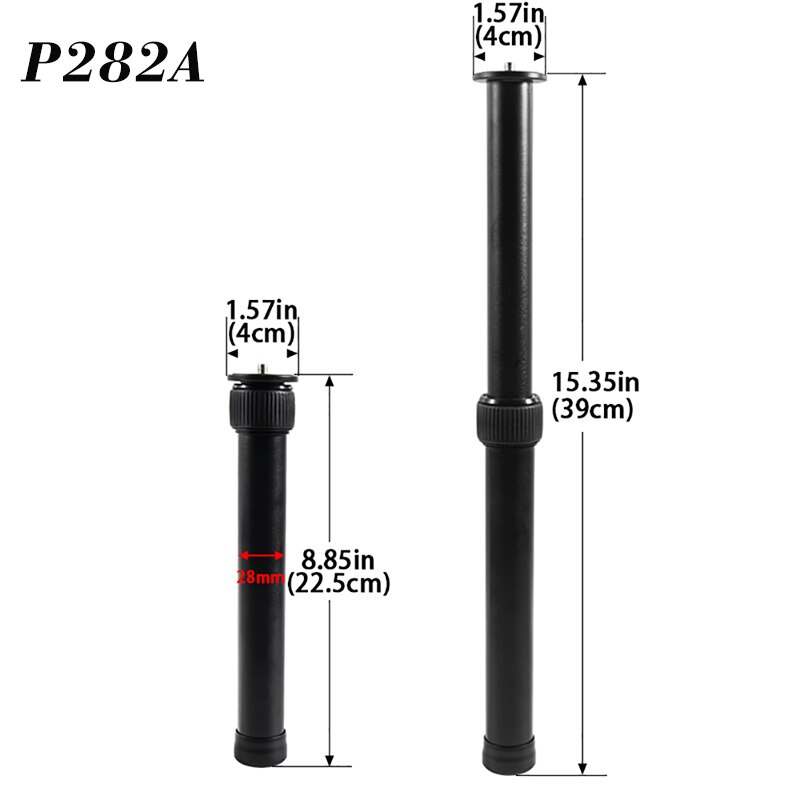 Mini Statief Telefoon Houder Professionele Draagbare Reizen Aluminium Camera met Balhoofd Statief voor Telefoon Canon Dslr Camera: P282A