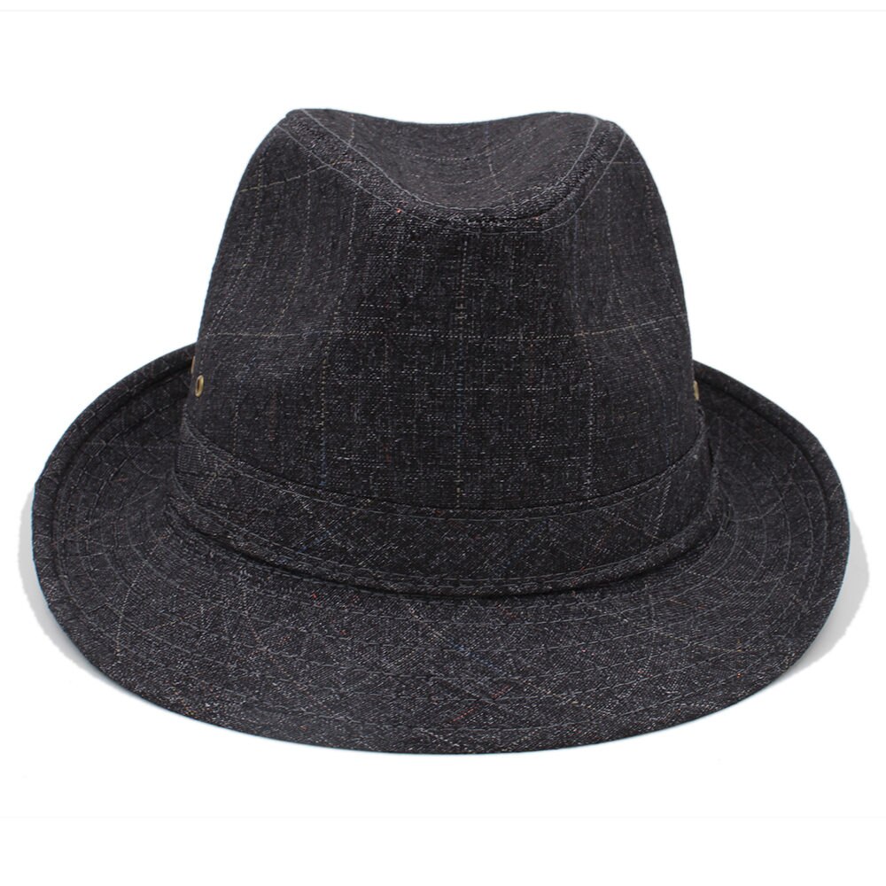 Men Fedora hat with 4Size 57 58 59 60CM Big Size Gentleman Dad Beach Homburg Church Jazz Hat Father A0064-XSJ