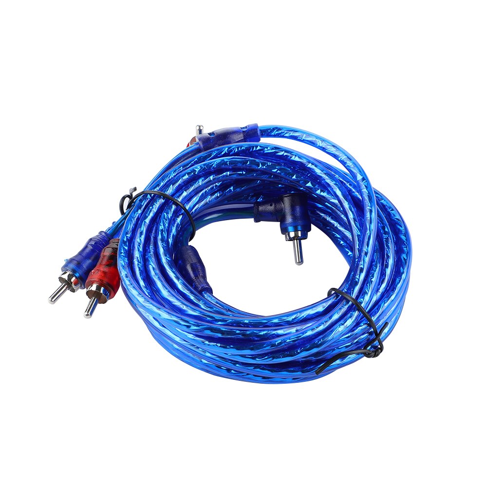 Amplificateur Audio de voiture 5M 2 RCA à 2 RCA, câble tressé en cuivre pur, ligne de fil pour système Hi-Fi numérique stéréo pour Home cinéma