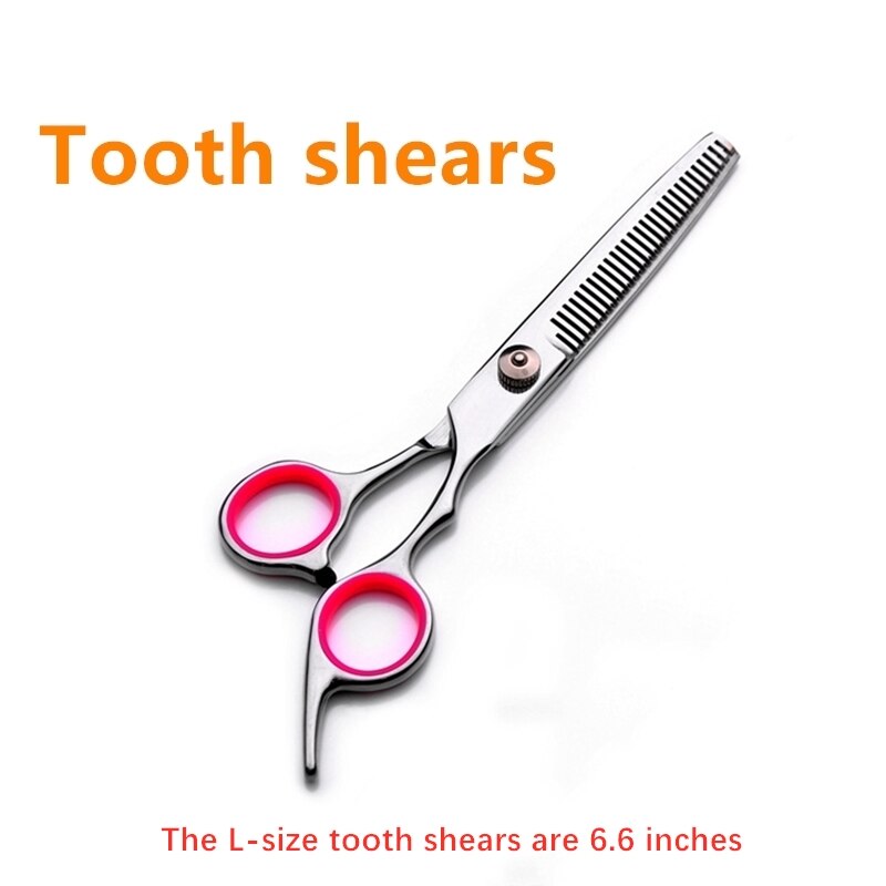 Tijeras de remache para mascotas de , tijeras de corte de pelo para perros y gatos de acero inoxidable, herramientas de peluquería curvas rectas: L / Tooth shears