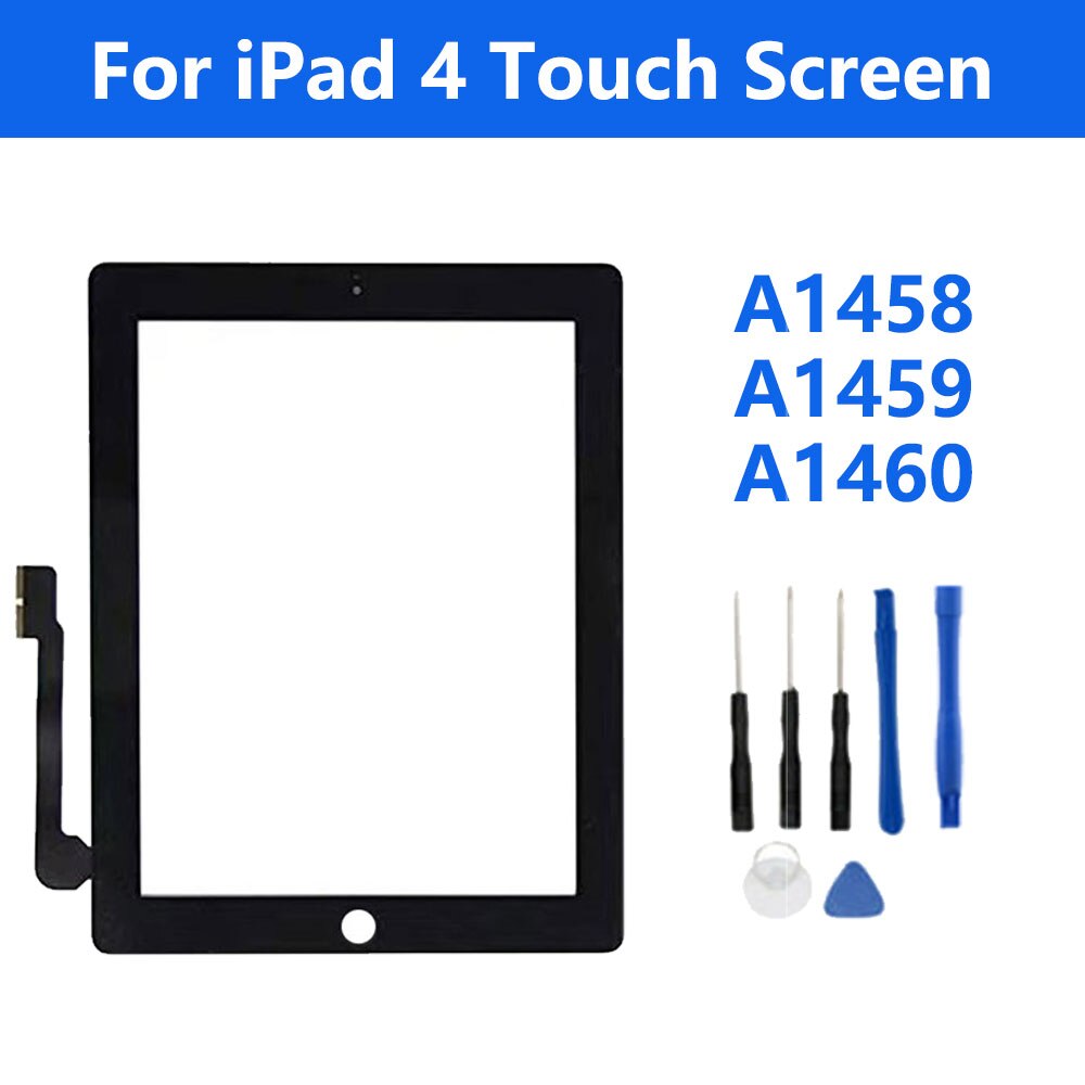 LCD Touch Screen For iPad 2 3 4 Touch Sensor Glass A1416 A1430 A1403 A1458 A1459 A1460 Touch Screen Digitizer Replacement