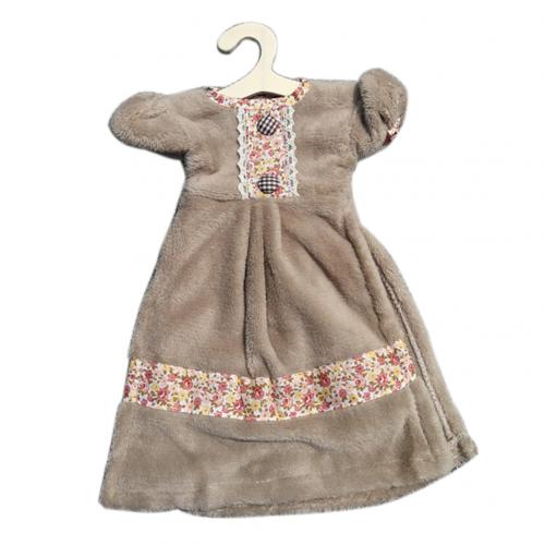 Dikke handdoek zachte fluwelen waterabsorberende schoonmaakdoeken jurkvormige wandhangende handdoeken badkamer keuken schoonmaakdoeken: Lichte koffie