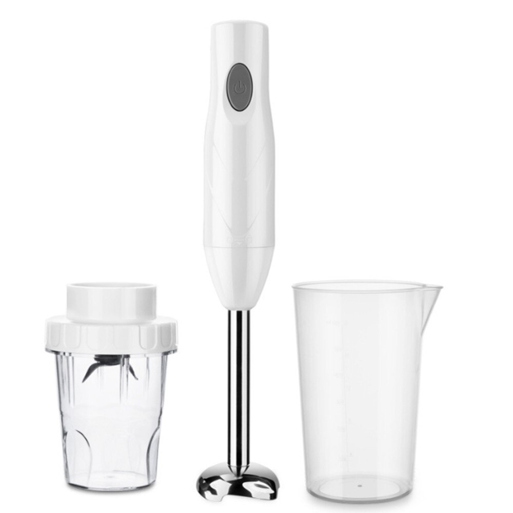 4 in 1 rustfri stål elektrisk blender nedsænkning babymad mixer køkken grøntsagskødkværn hakker bærbart piskeris: 2 / Os stik