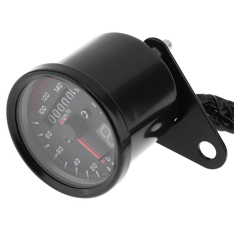 Moto café Racer compteur de vitesse jauge 0-160 Km/H Instrument avec indicateur Led