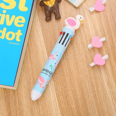 Creatieve 10 Kleuren Balpen Cartoon Schoolbenodigdheden Kantoorbenodigdheden Pennen Kawaii Multicolor Balpen Office Accessoires: bailan e
