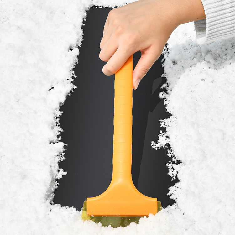 Durable snow scraper, window cleaning tools, car windshield, winter washing accessories, snow remover for Porsche car: Army Green