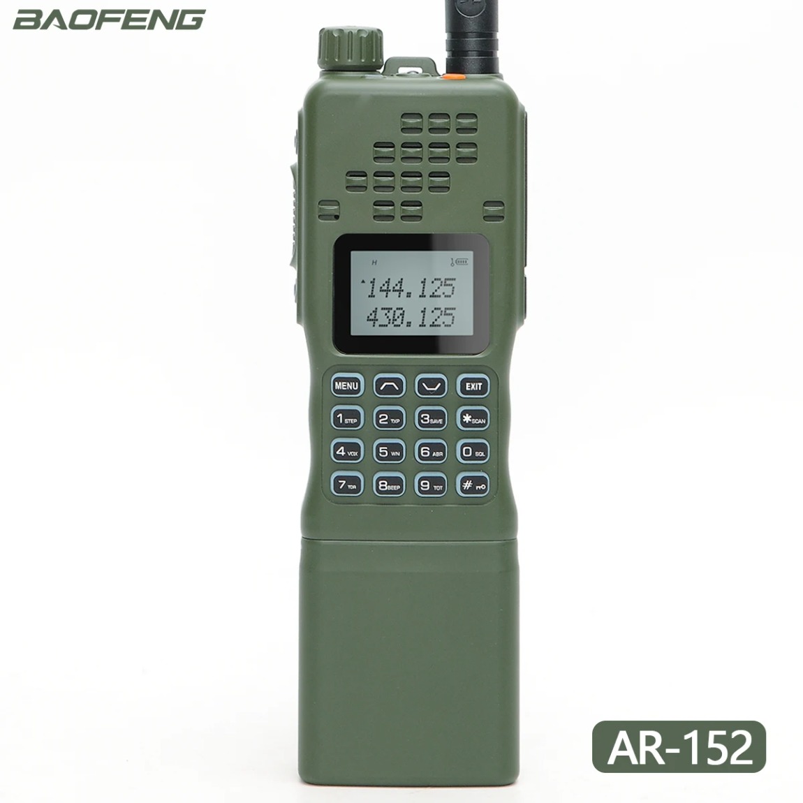 Baofeng AR-152 15W Walkie Talkie Powerful CB Two way Radio 12000mAh Battery Tactial Long Range AN PRC-152 Dual Band Transceiver: Brown / EU