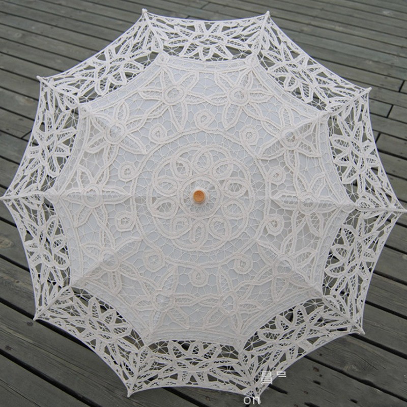 Parapluie victorien, fantastique, en dentelle, pour mariée et mariée