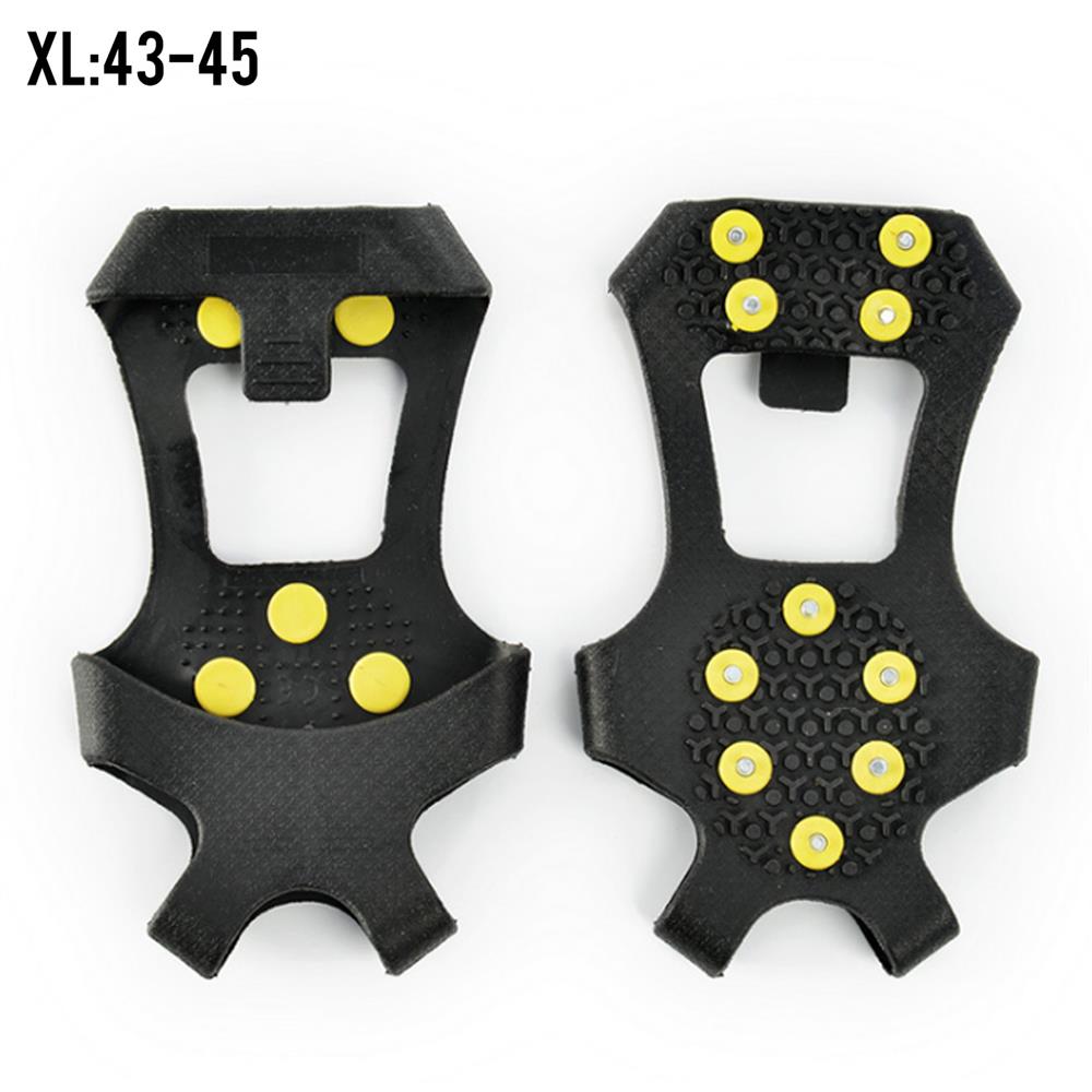 1Pair 18 Teeth Ice Snow Crampons Anti-Slip Climbing Ice Gripper Shoe Covers Spike Cleats Snow Skid Shoe Cover raki Crampon: B XL