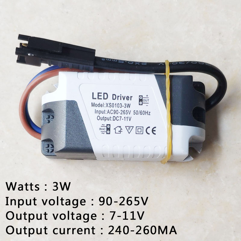 LED Driver 300mA 280mA 3W 5W 12W 15W 18W 24W 30W 36W 50W LED Power Supply Unit AC85-265V Lighting Transformers For LED Lights: 3W