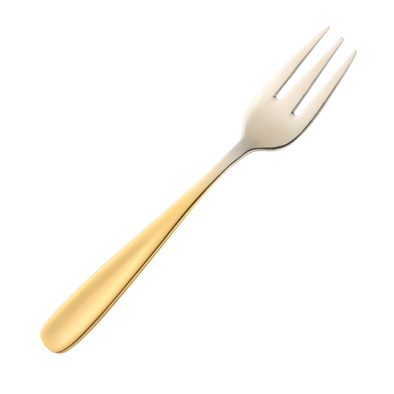 6Pcs/lot Gold Cake Forks Stainless Steel Mini Fork Thick Cutlery Fruit Fork Metal Dessert Fork for high tea Party: 2-1