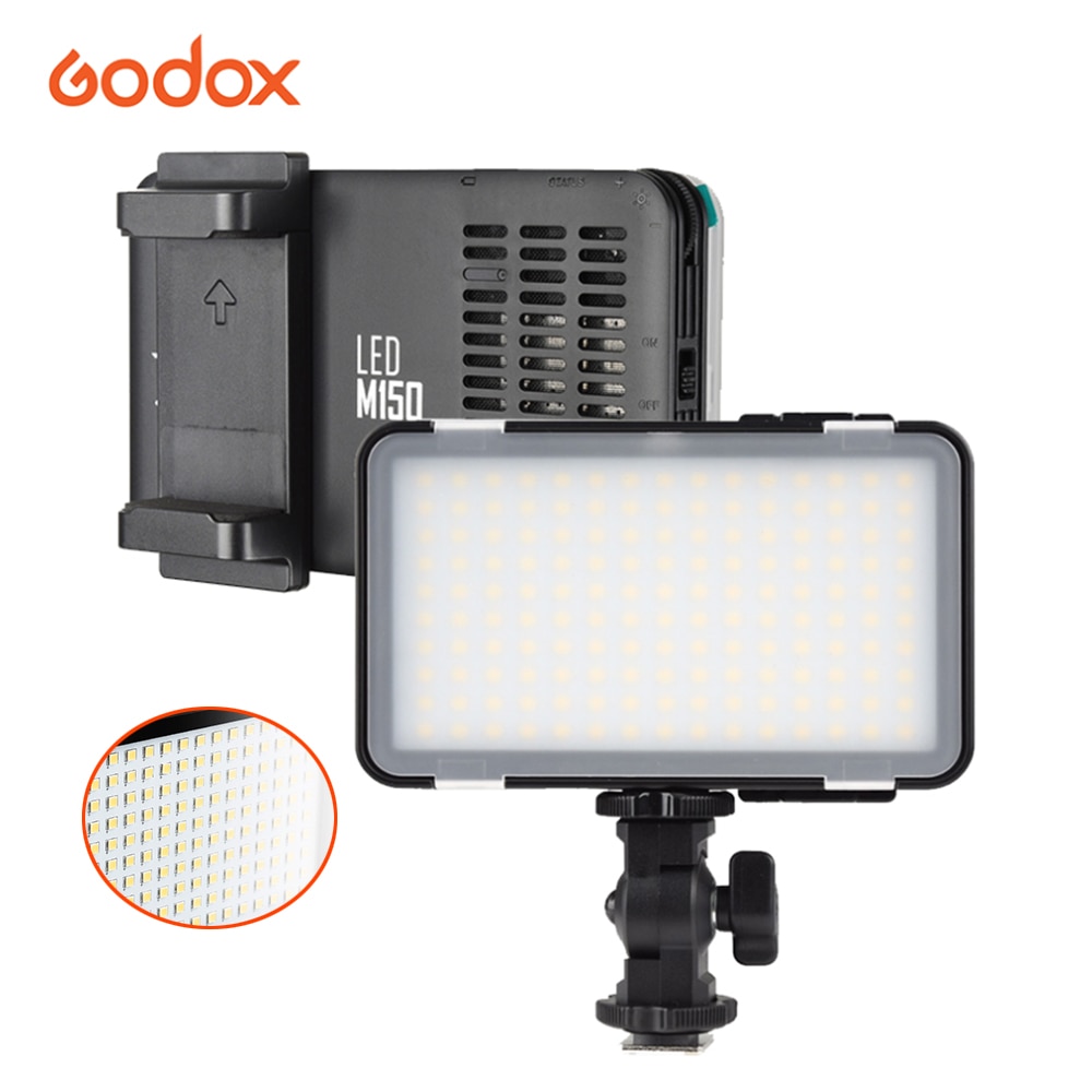 Godox LEDM150 9W 5600K Mobiele Telefoon Led Video Licht 150 * Led Lamp Kralen Foto Vulling Licht Voor camera Camcorder Dv Mobiele Telefoon