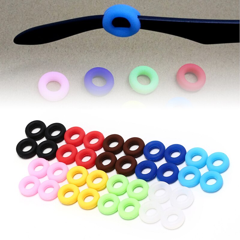 4pcs=2Pair Glasses Ear Hooks Round Anti Slip Silicone Grips Eyeglasses Sports Temple Tips 4pcs