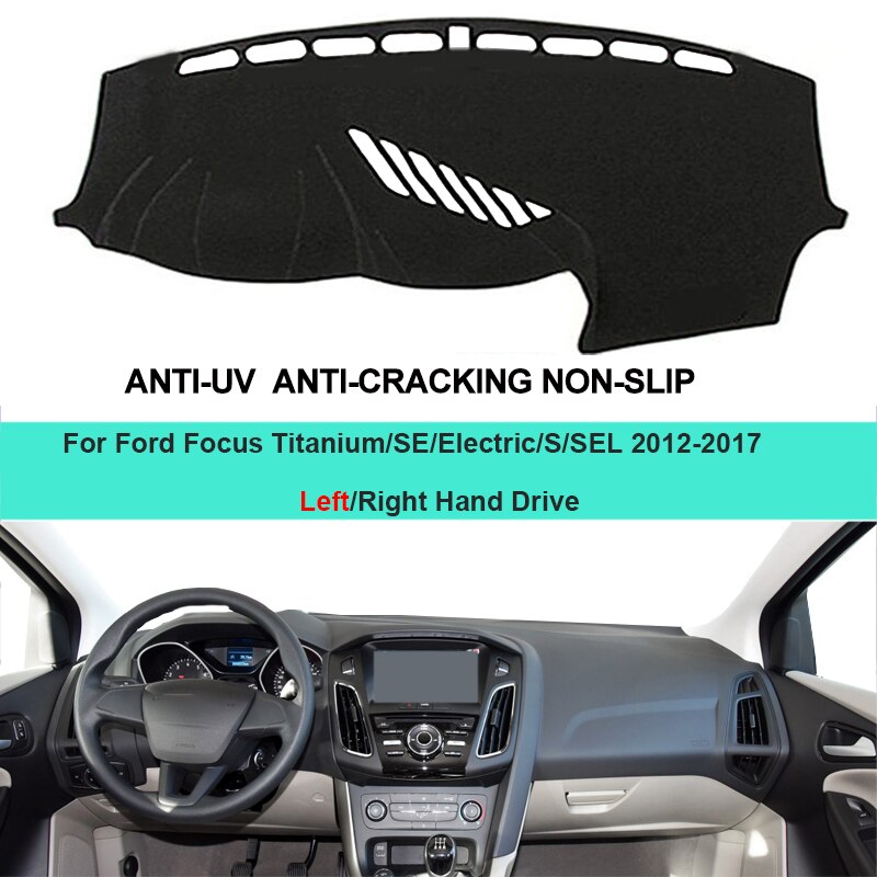 Cubierta de salpicadero interior de coche, alfombra, capa, almohadilla, para Ford Focus Titanium SE Electric S SEL , , , , , , 2 capas