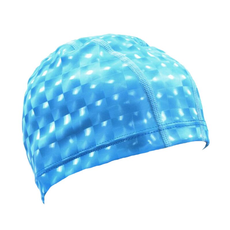CKAHSBI Adults Elastic Waterproof PU Fabric Protect Ears Long Hair Sports Swim Pool Hat Swimming Cap Free Size For Men & Women