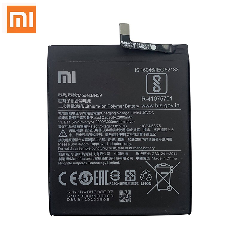 Xiao Mi 100% Original Batterie BN39 Für Xiaomi Spielen MiPlay Mi Spielen 3000mAh Hohe Kapazität Wiederaufladbare Telefon Batteria Akku