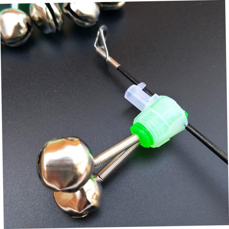 50-5PCS Dubbele Bellen Vissen Indicator Aas Alarm Luid Geluid Alert Bell Clips Nacht Hengel Bell visgerei Outdoor Vissen Bel