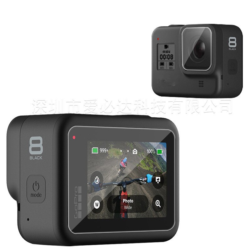 Caméra Sport lentille en verre trempé + protection d'écran LCD pour GoPro Hero 4Session 5Session 5 6 noir 7 noir 8 noir 7 7 argent MAX