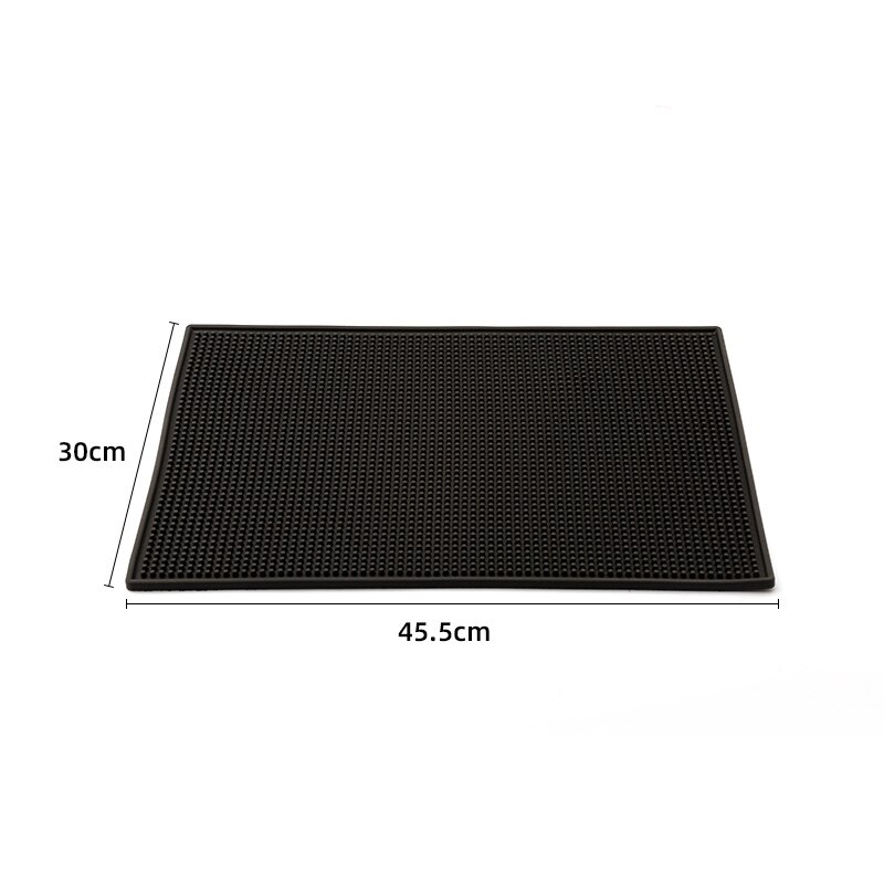 Rubber Bar Mats, Non-Slip and Anti-Spill Non-Toxic Soft Rubber Mats, Coffee Bars, Bars, Restaurants and Barbers Service Mats: 45.5x30cm