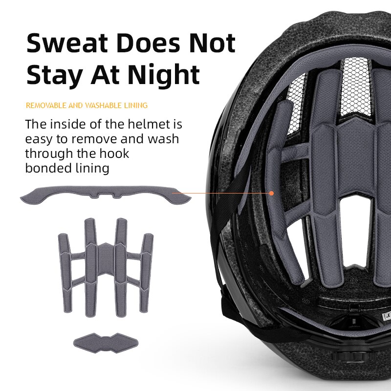 ROCKBROS-casco con luz LED integrada para ciclismo, casco con iluminación trasera, alerta reflectante EPS + PC, para bicicleta de montaña y carretera