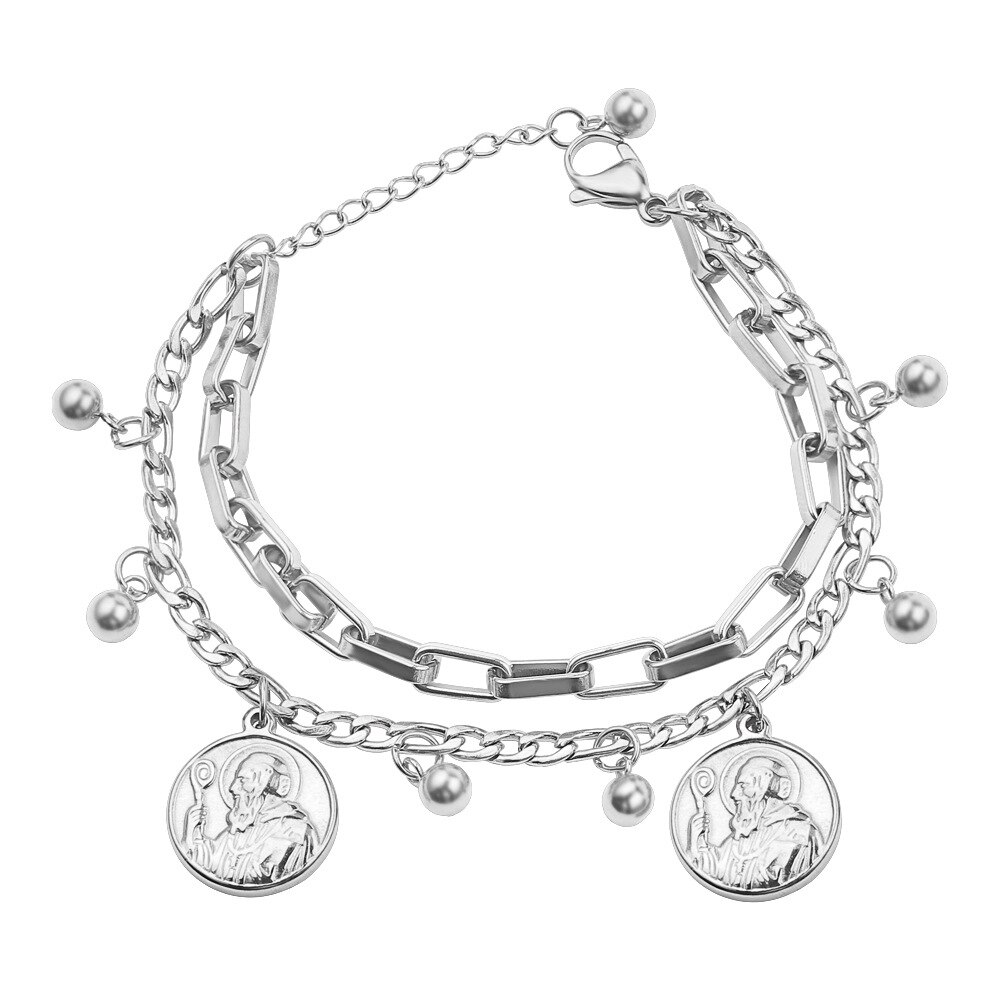 Cupimatch Allah Perlenarmband - Islamisches Armband Aus Edelstahl Silber