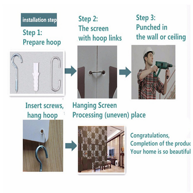 6PCS 29X29CM shield for rooms folding screen room divider paravent decoration separador de ambientes folding screens