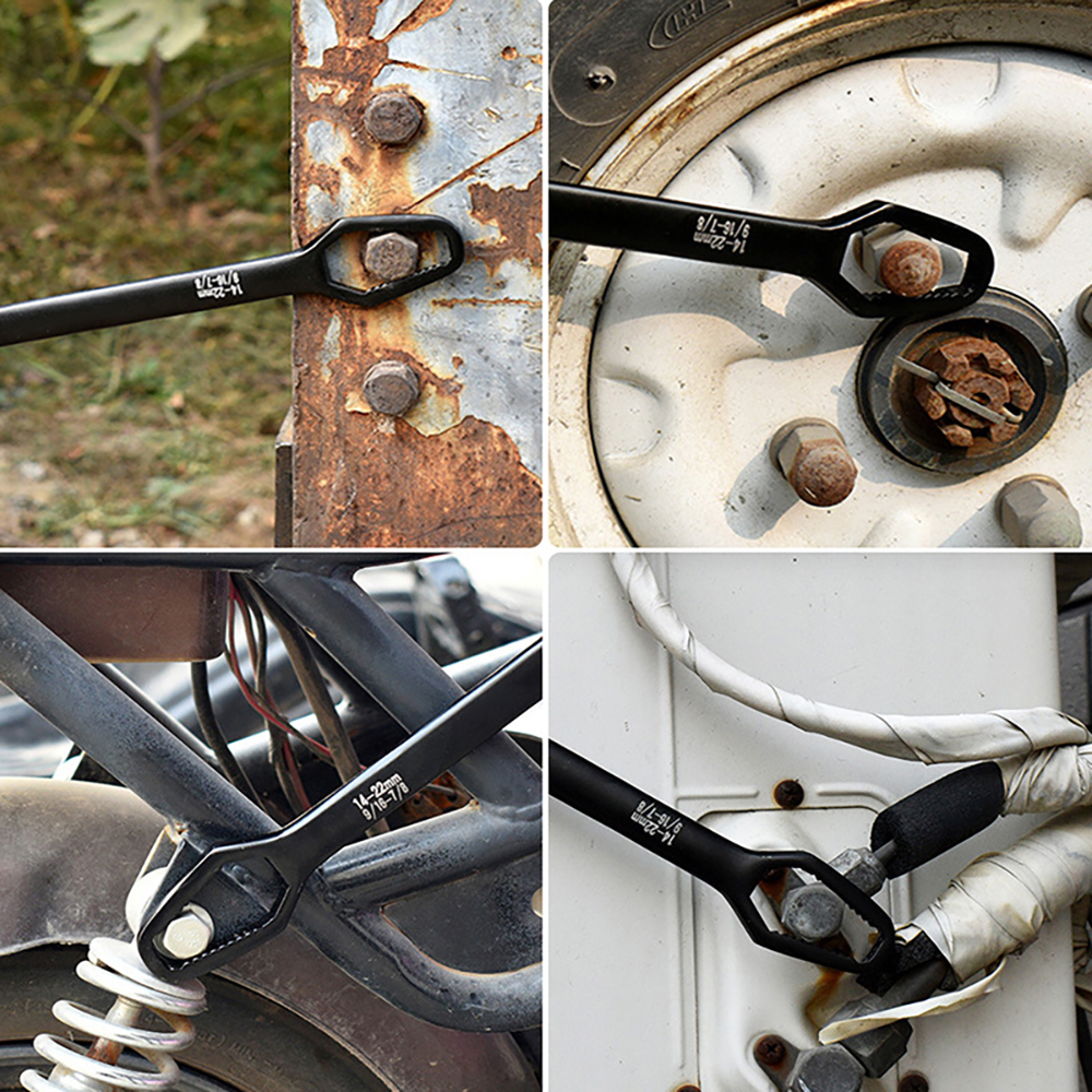 Herramientas de taller mecánico, llave Universal de torsión ajustable, llave de trinquete para bicicleta, motocicleta, herramienta de reparación de coche, 8-22mm
